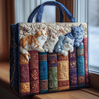 Purrfect Pages Quilted Tote Bag GFTOTP11612