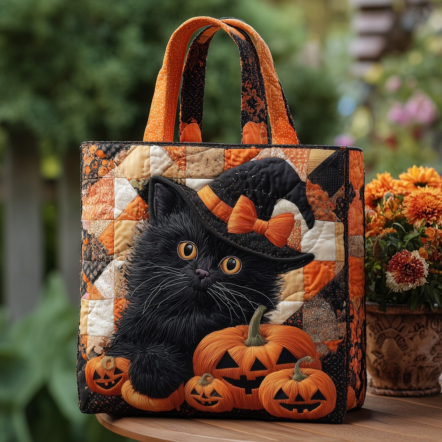 Moonlit Whisker Quilted Tote Bag GFTOTP11617