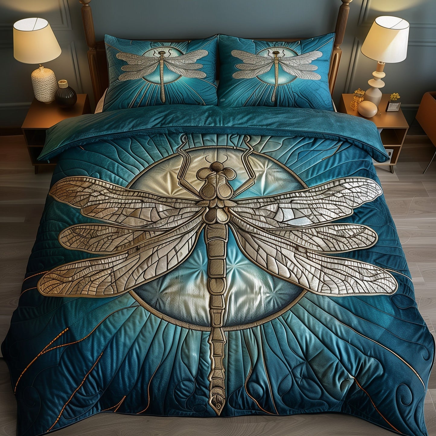 Enchanted Dragonfly Duvet Cover Set GFTOTP11637