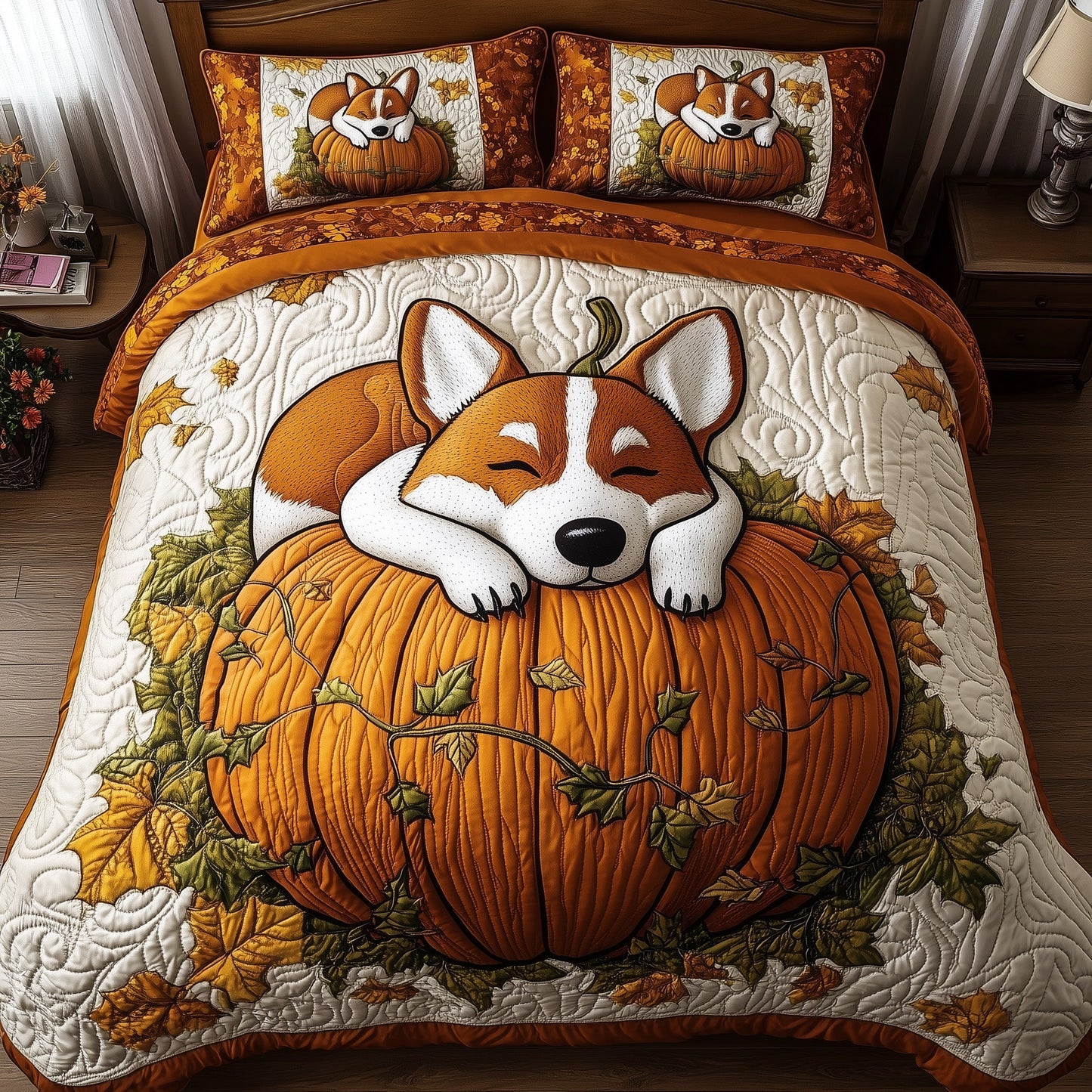 Autumn Corgi Duvet Cover Set GFTOTP11725