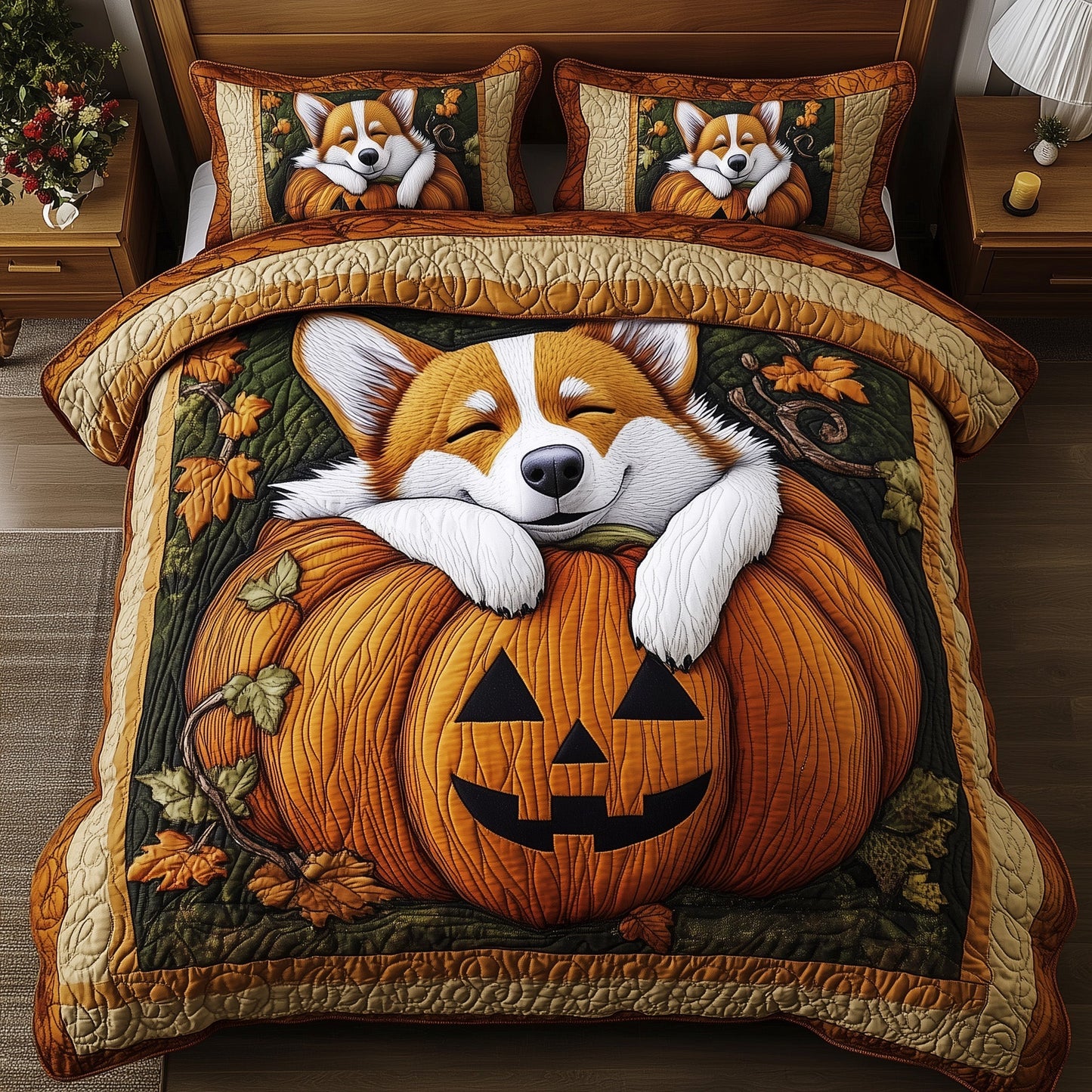 Autumn Corgi Duvet Cover Set GFTOTP11726