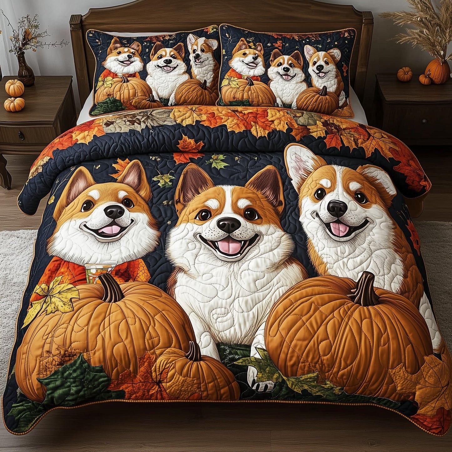 Autumn Corgi Duvet Cover Set GFTOTP11728