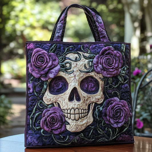 Skull Elegance Quilted Tote Bag GFTOTP11748