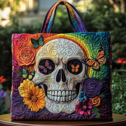 Skull Elegance Quilted Tote Bag GFTOTP11749