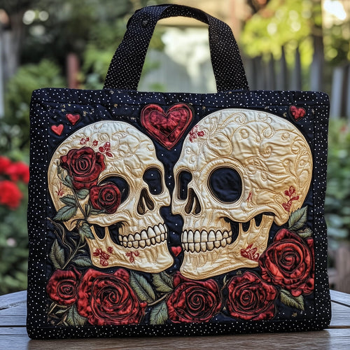 Skull Elegance Quilted Tote Bag GFTOTP11750