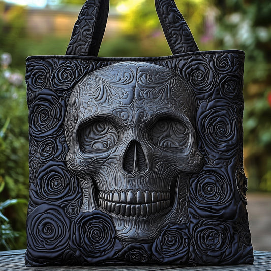 Skull Elegance Quilted Tote Bag GFTOTP11751