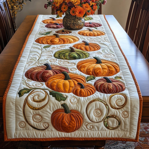 Pumpkin Elegance Quilted Table Runner GFTOTP11754