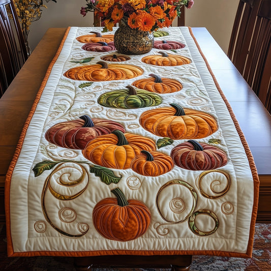 Pumpkin Elegance Quilted Table Runner GFTOTP11754