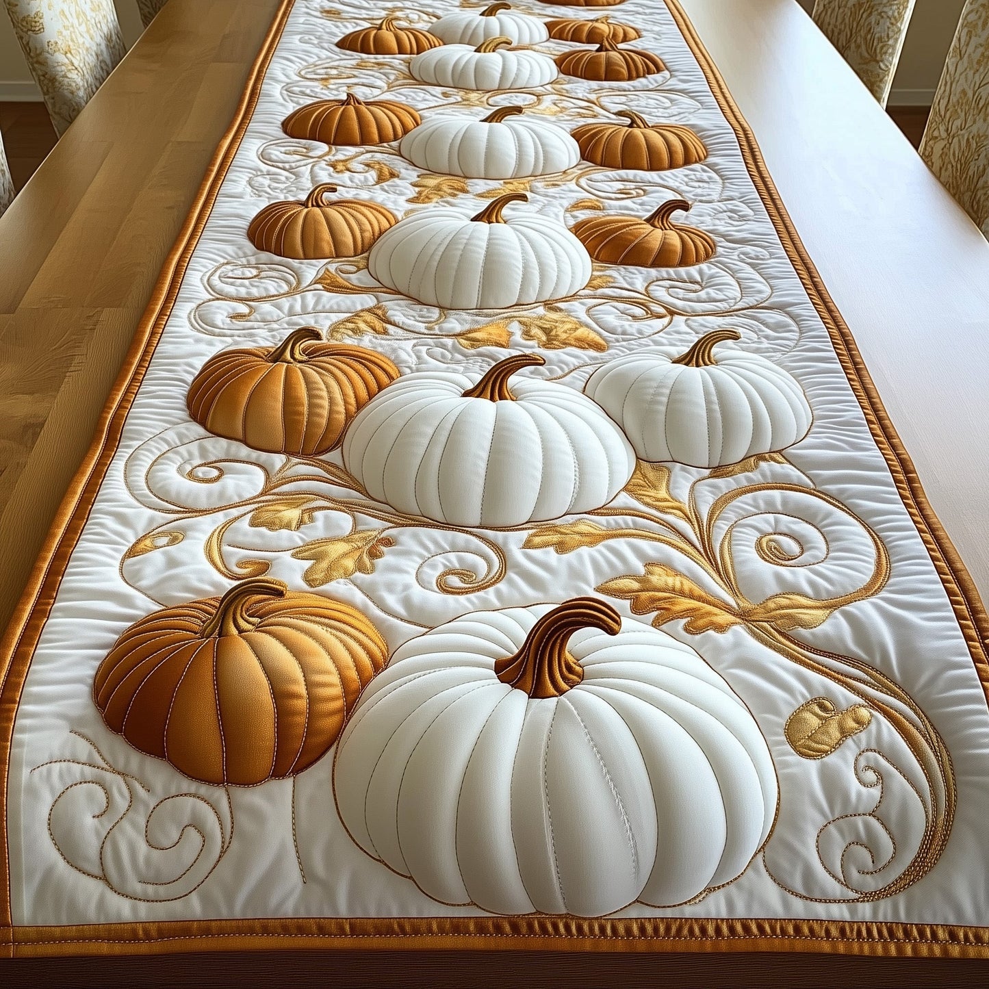 Pumpkin Elegance Quilted Table Runner GFTOTP11757