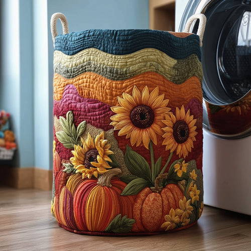 Pumpkin Haven Quilted Laundry Basket GFTOTP11781