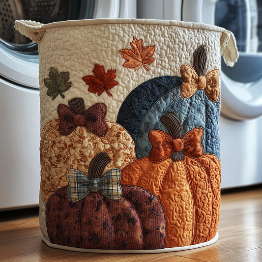 Pumpkin Haven Quilted Laundry Basket GFTOTP11787