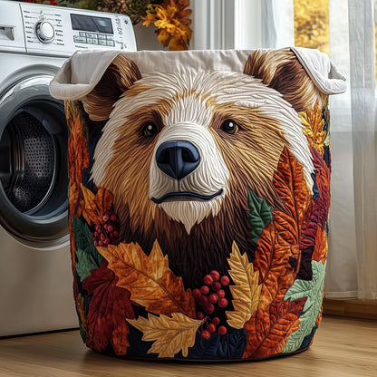 Autumn Bear Quilted Laundry Basket GFTOTP11788
