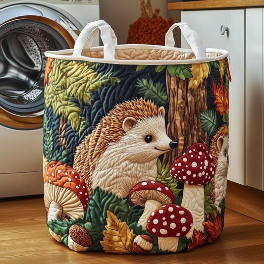 Autumn Hedgehog Quilted Laundry Basket GFTOTP11793