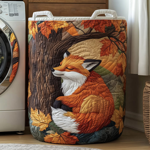 Autumn Fox Quilted Laundry Basket GFTOTP11795