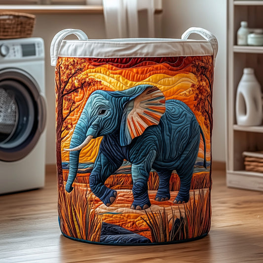 Elephant Quilted Laundry Basket GFTOTP11824