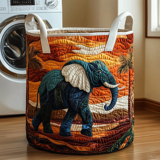 Elephant Quilted Laundry Basket GFTOTP11825