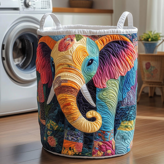 Elephant Quilted Laundry Basket GFTOTP11826