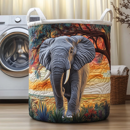Elephant Quilted Laundry Basket GFTOTP11827
