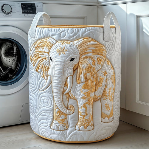 Elephant Quilted Laundry Basket GFTOTP11828