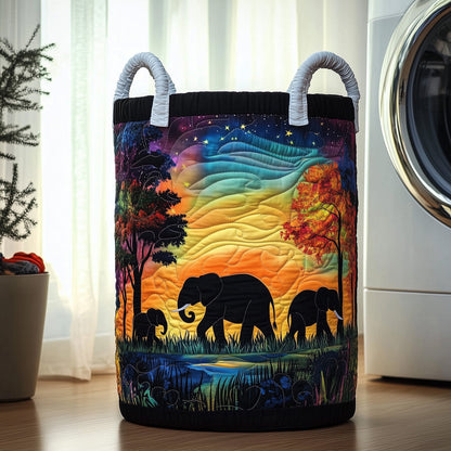 Elephant Quilted Laundry Basket GFTOTP11830