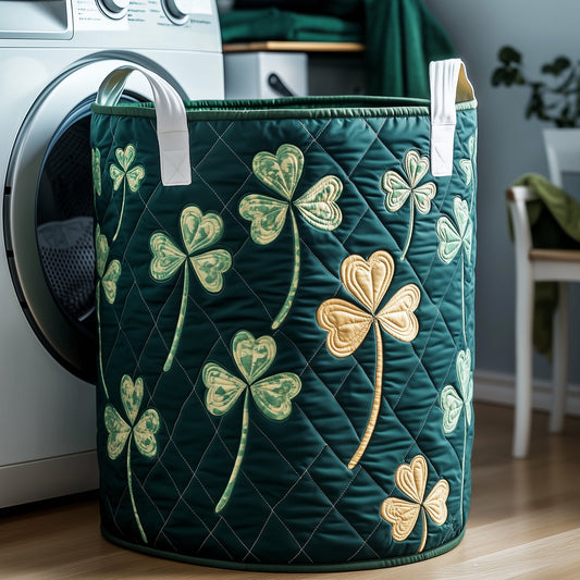 Irish Shamrock Quilted Laundry Basket GFTOTP11833