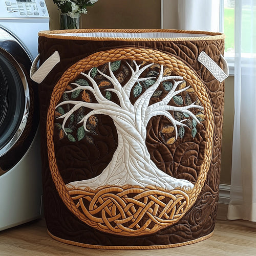 Ancient Tree Quilted Laundry Basket GFTOTP11837