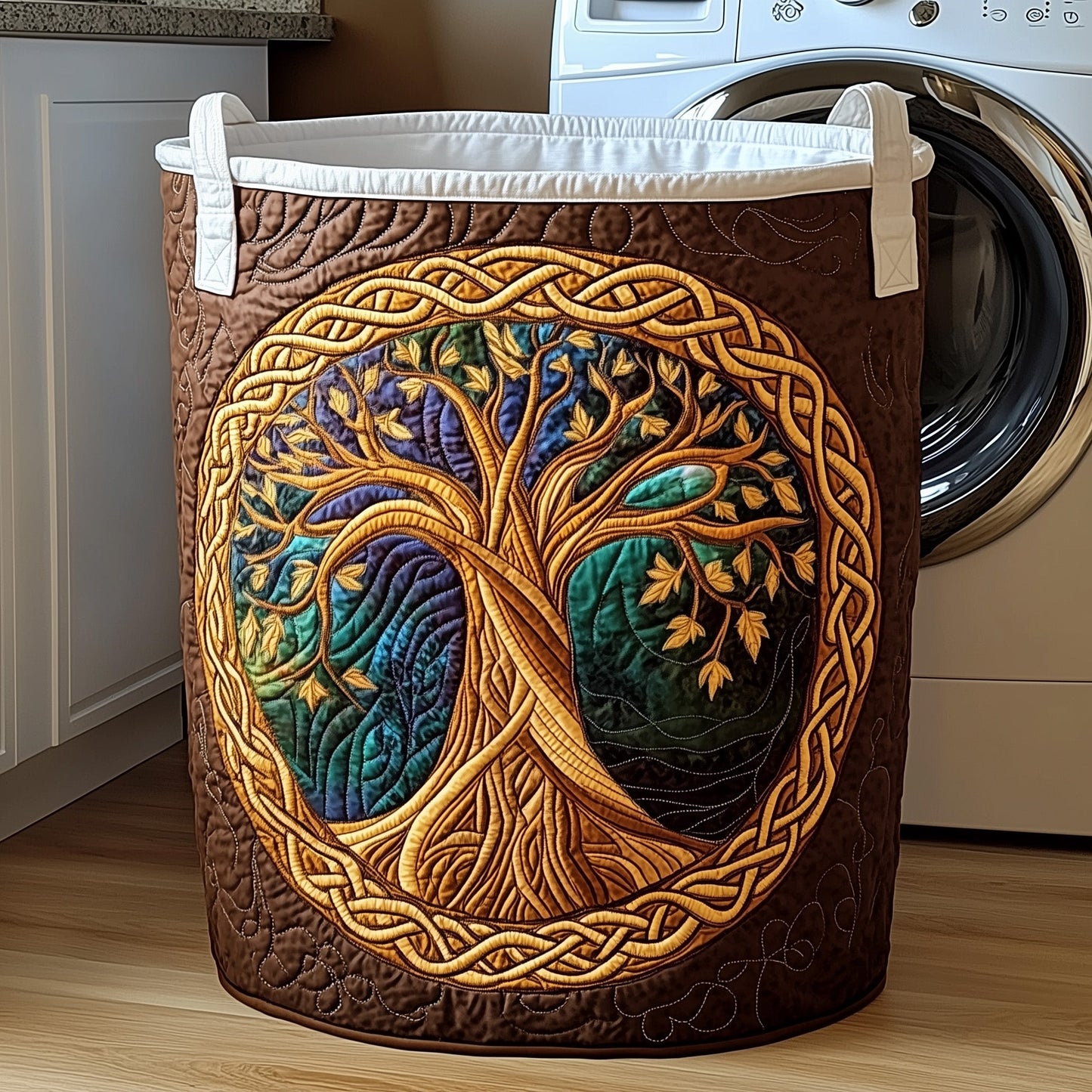 Ancient Tree Quilted Laundry Basket GFTOTP11838