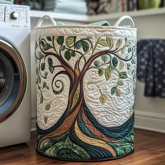 Ancient Tree Quilted Laundry Basket GFTOTP11840