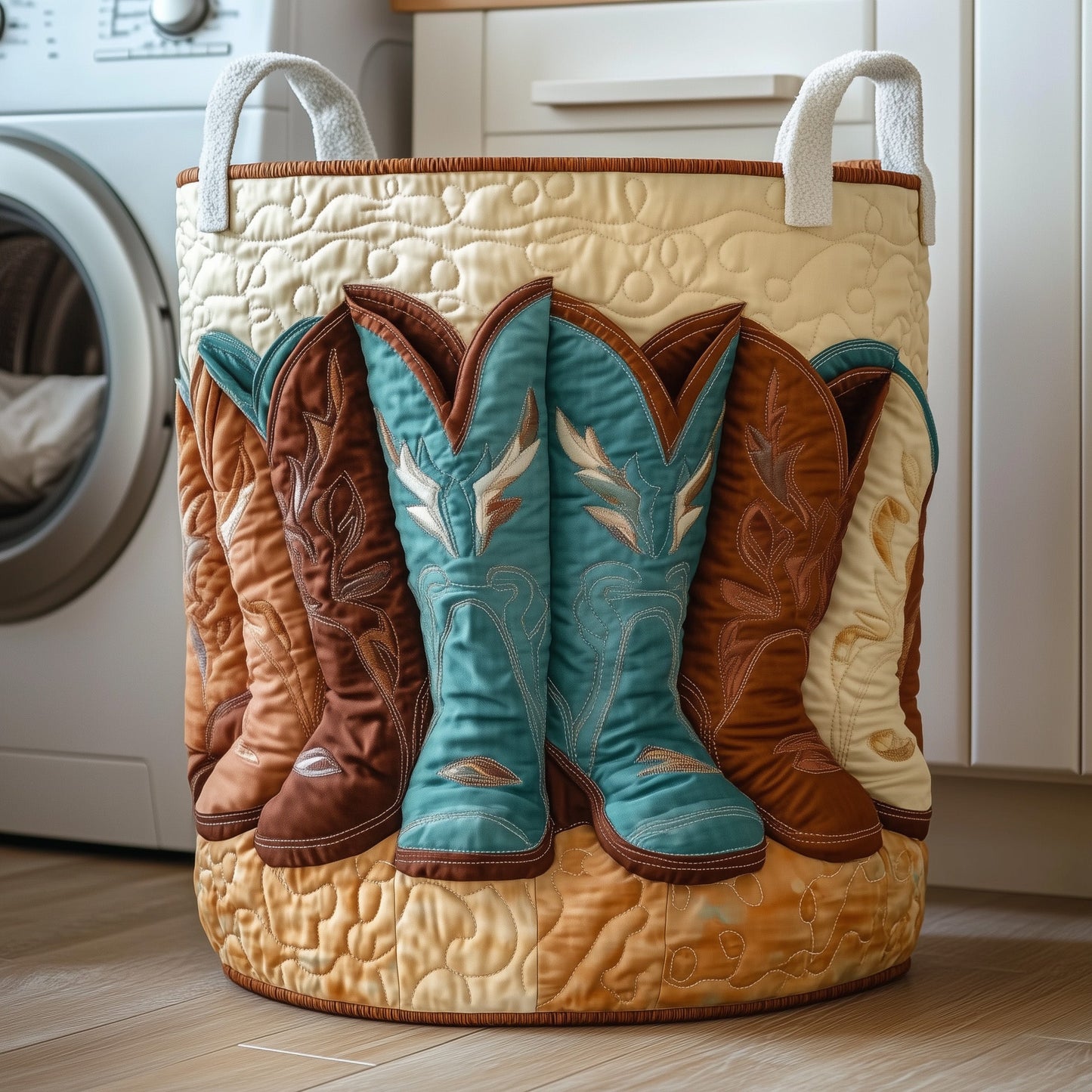 Southwest Charm Quilted Laundry Basket GFTOTP11858