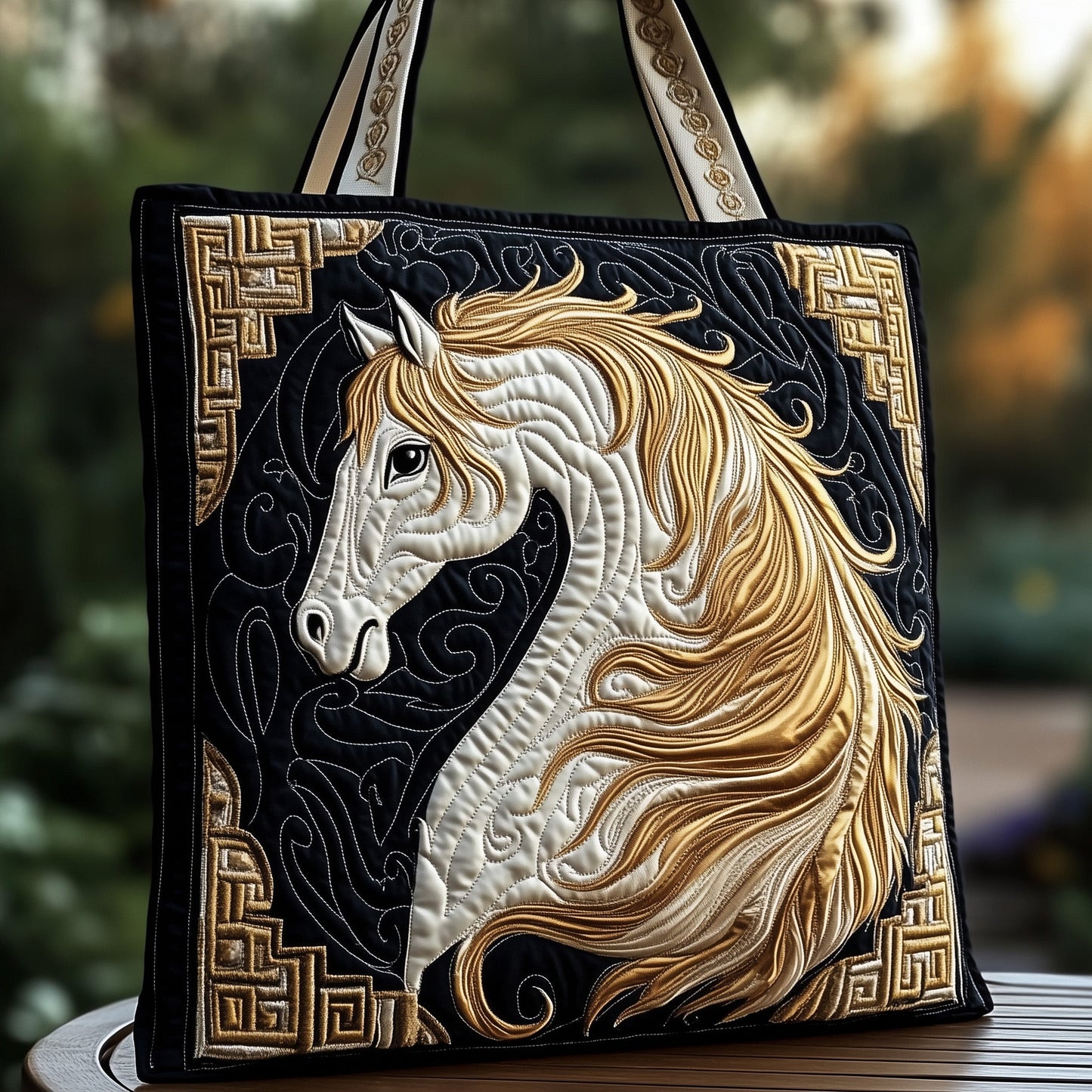 Noble Horse Quilted Tote Bag GFTOTP11865