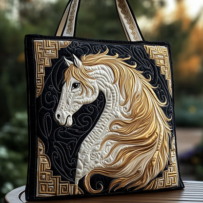 Noble Horse Quilted Tote Bag GFTOTP11865