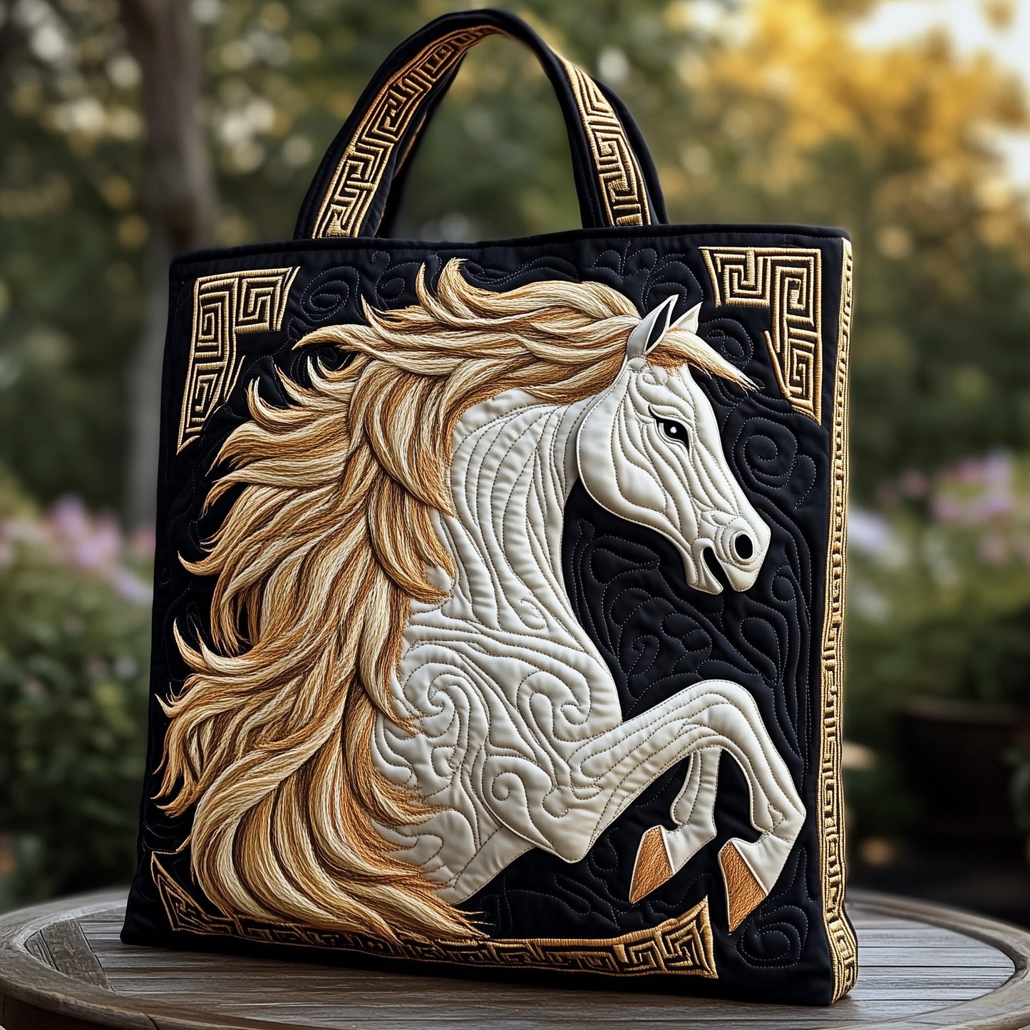 Noble Horse Quilted Tote Bag GFTOTP11866