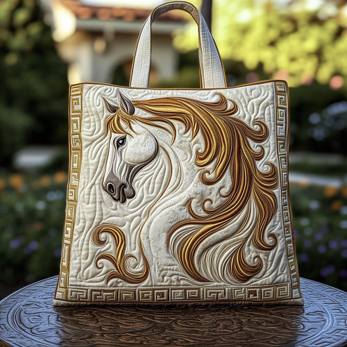 Noble Horse Quilted Tote Bag GFTOTP11868