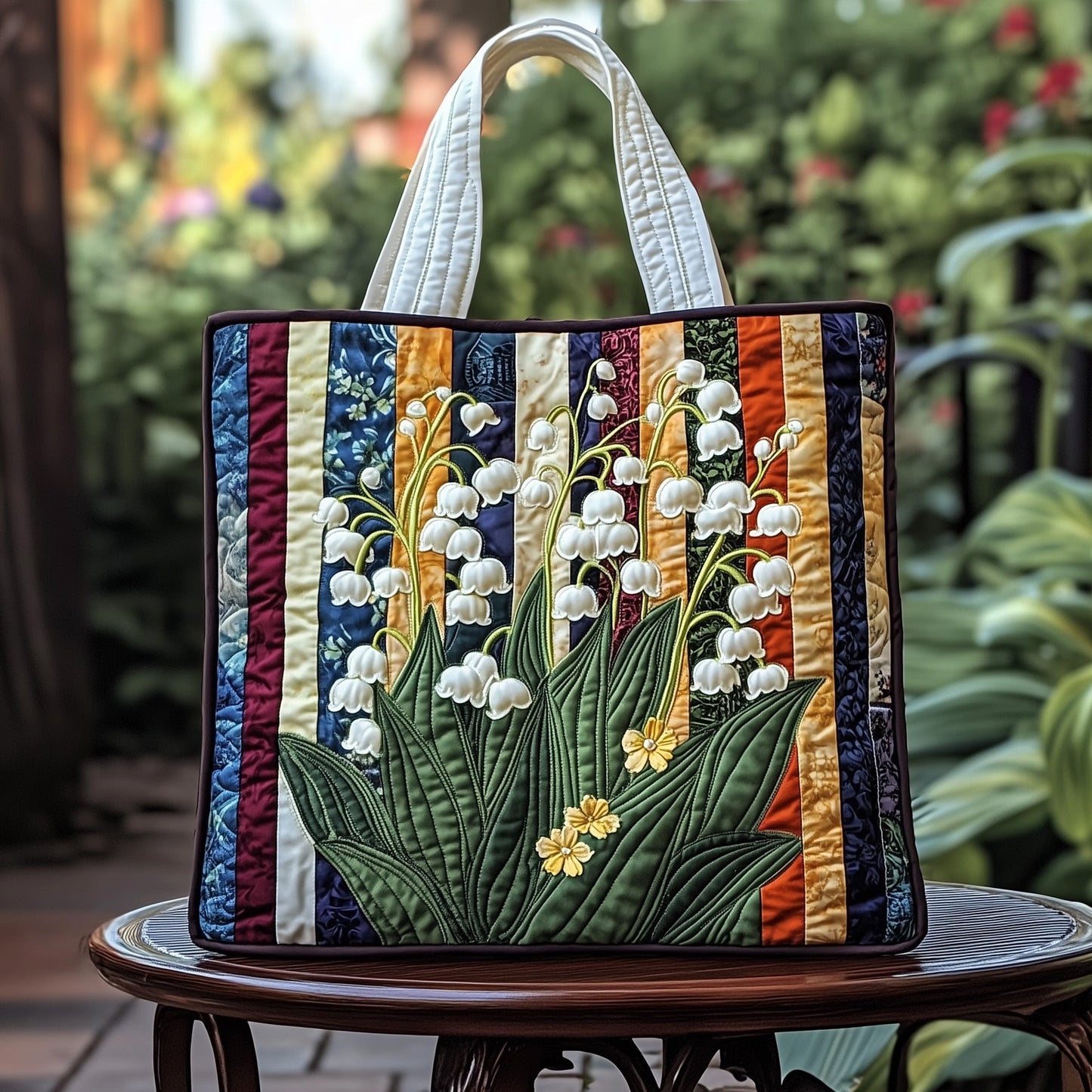 Whispering Lily Quilted Tote Bag GFTOTP11879