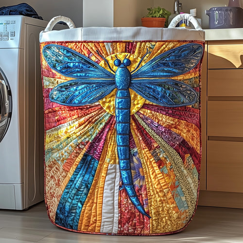 Dragonfly Charm Quilted Laundry Basket GFTOTP11884