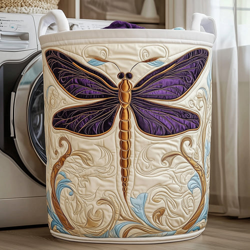 Dragonfly Charm Quilted Laundry Basket GFTOTP11891