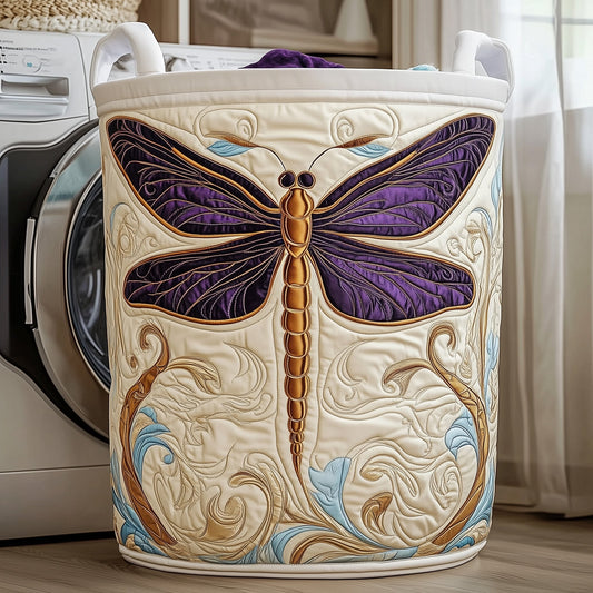 Dragonfly Charm Quilted Laundry Basket GFTOTP11891