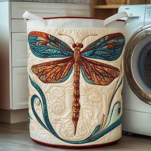 Dragonfly Charm Quilted Laundry Basket GFTOTP11893
