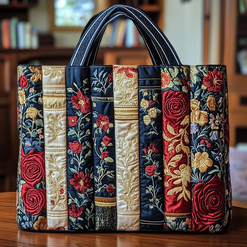 Bookish Quilted Tote Bag GFTOTP11896