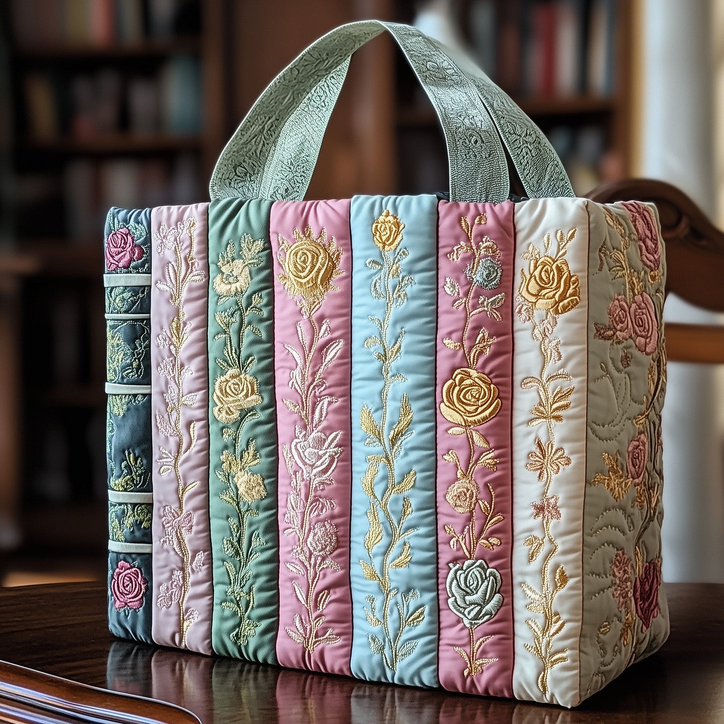 Bookish Quilted Tote Bag GFTOTP11898