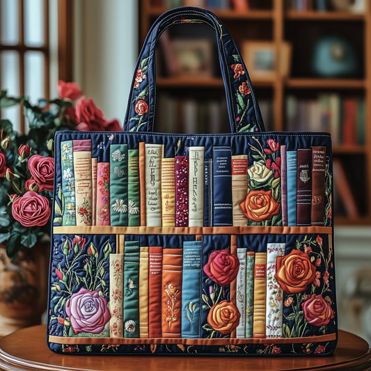 Bookish Quilted Tote Bag GFTOTP11903