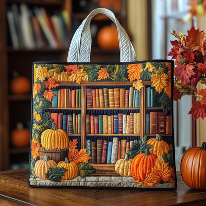 Autumn Bookstore Quilted Tote Bag GFTOTP11904