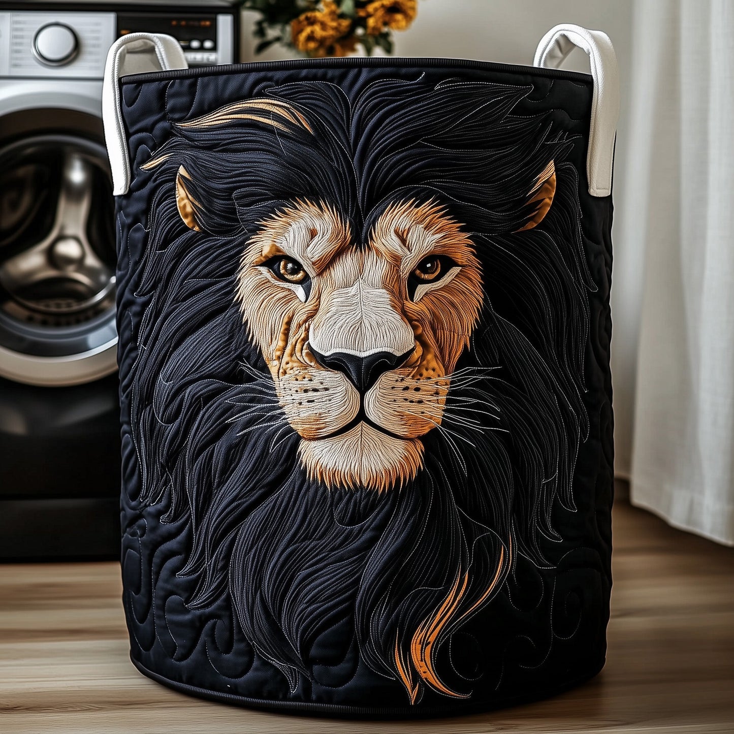Majestic Lion Quilted Laundry Basket GFTOTP11925