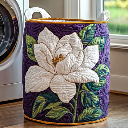 Elegant Magnolia Quilted Laundry Basket GFTOTP11936