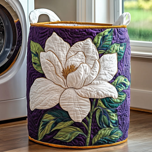 Elegant Magnolia Quilted Laundry Basket GFTOTP11936
