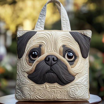 Pug Charm Quilted Tote Bag GFTOTP11939