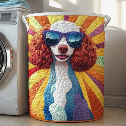 Poodle Charm Quilted Laundry Basket GFTOTP11947