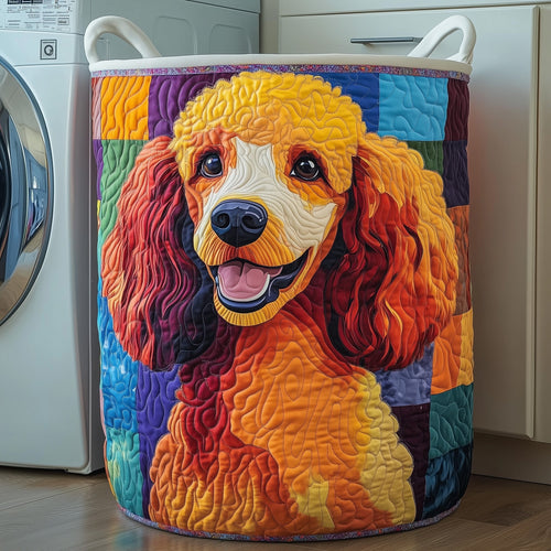 Poodle Charm Quilted Laundry Basket GFTOTP11948