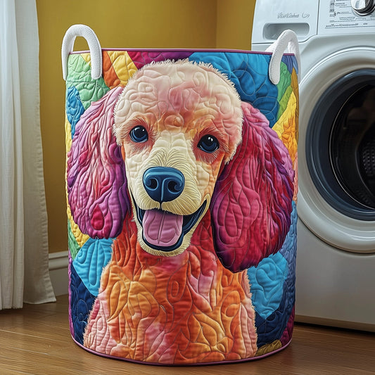 Poodle Charm Quilted Laundry Basket GFTOTP11949