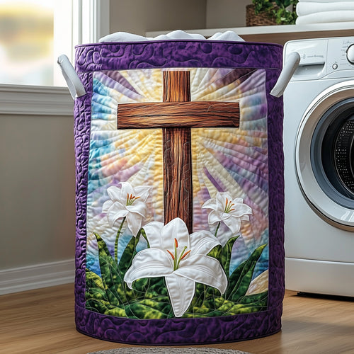 Light of Faith Quilted Laundry Basket GFTOTP11972